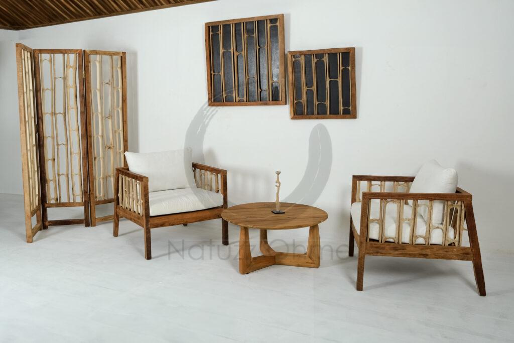 Natural Wood Material Furniture Set