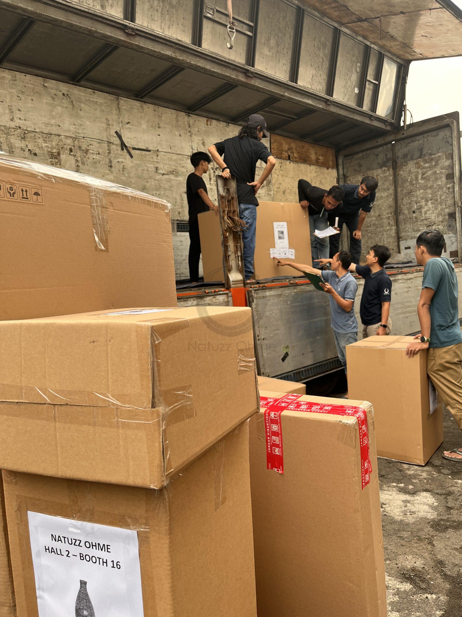natuzz ohme shipping container shipped goods
